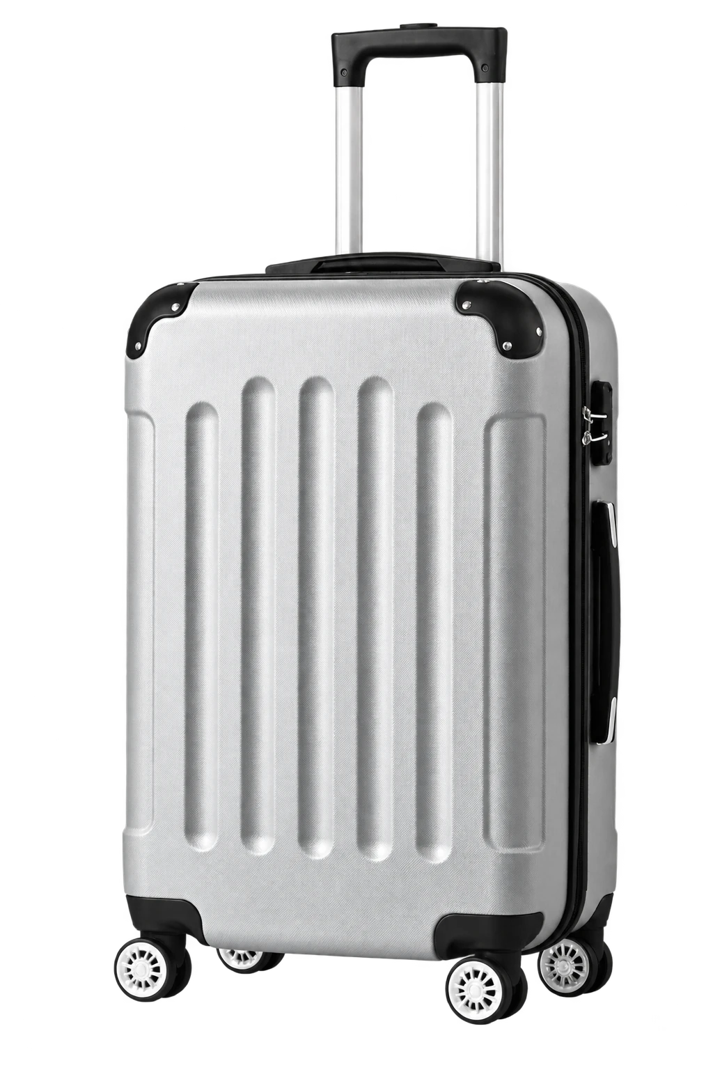TRAVELUX silver carry-on with extended handle